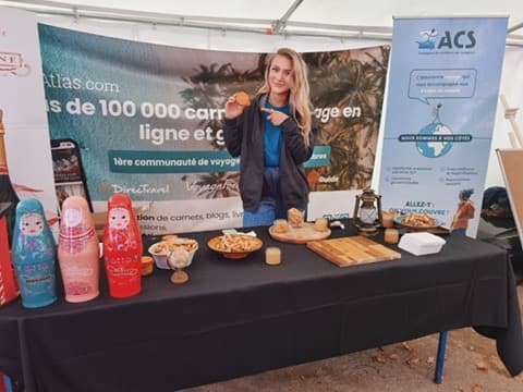 Stand MyAtlas — salon voyage, partenariat ACS